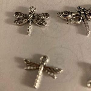 Lot of 6 charms/pendants firefly theme for jewelry